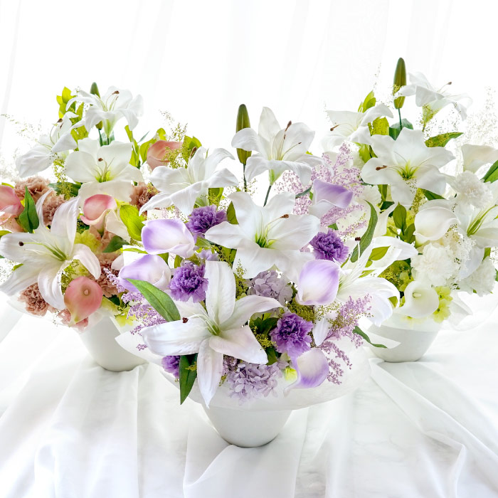 プリザーブドフラワー 花 枯れない お供え アレンジ Lily 造花 仏花
