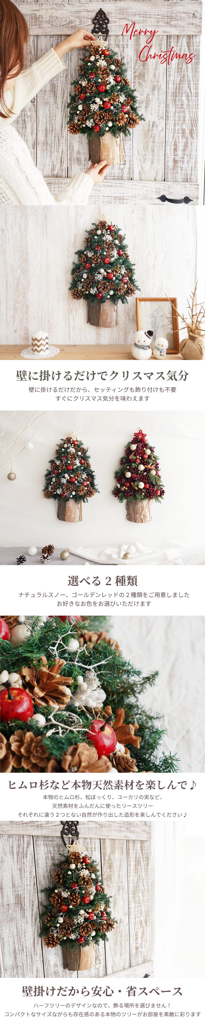 新品正規Christmas/森のクリスマスリース②/ヒムロ杉/ブルーアイス/ノイバラの実 フラワー・リース