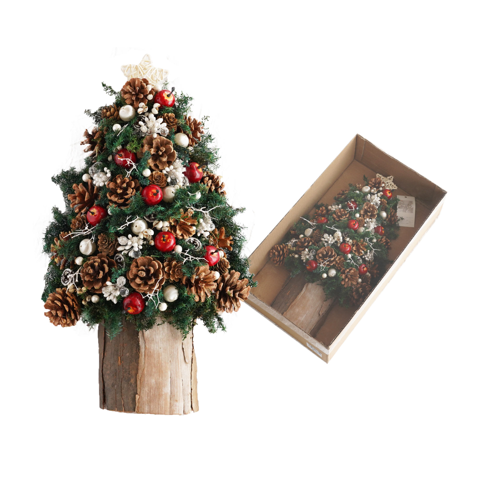 クリスマスツリー ハーフツリー ヒムロ杉のクリスマスリースツリー 卓上 壁掛け おしゃれ プレゼント ギフト 北欧雑貨 インテリア 誕生日