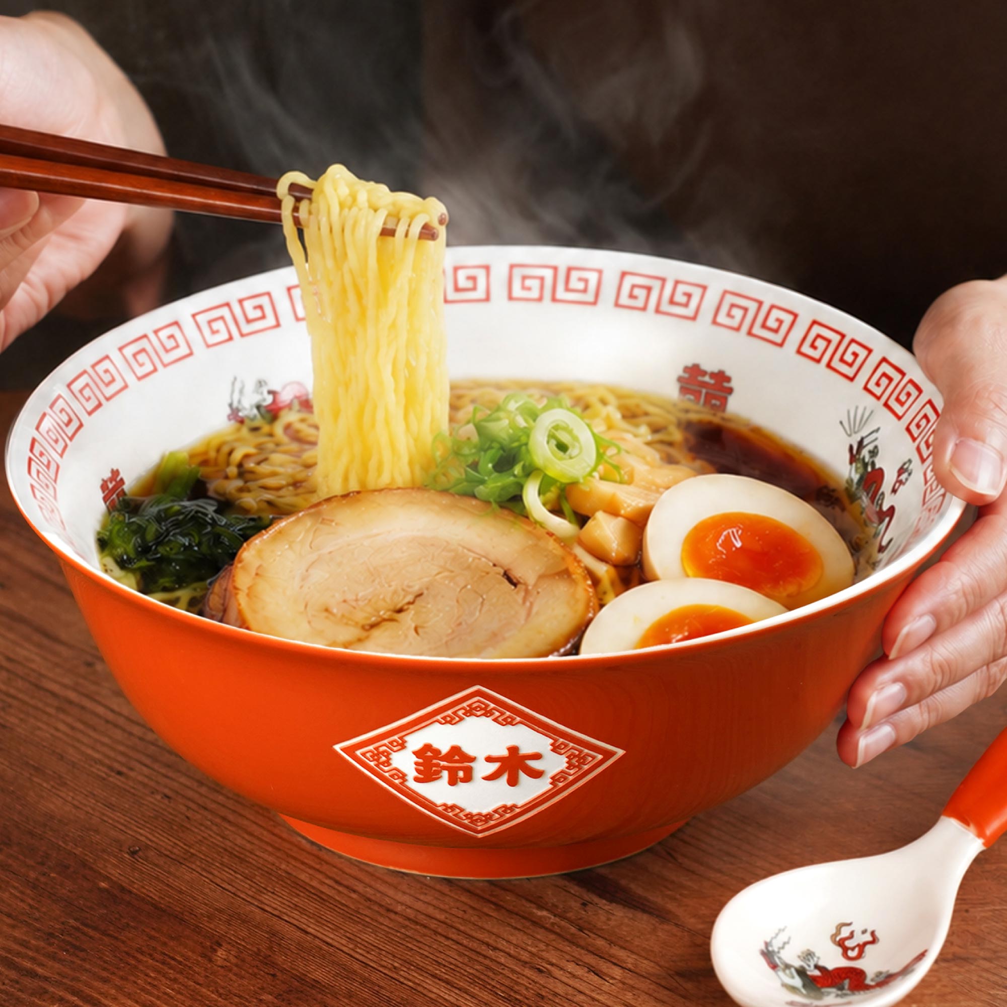 ラーメン どんぶり れんげ 名入れ プレゼント 名前入り ギフト セット