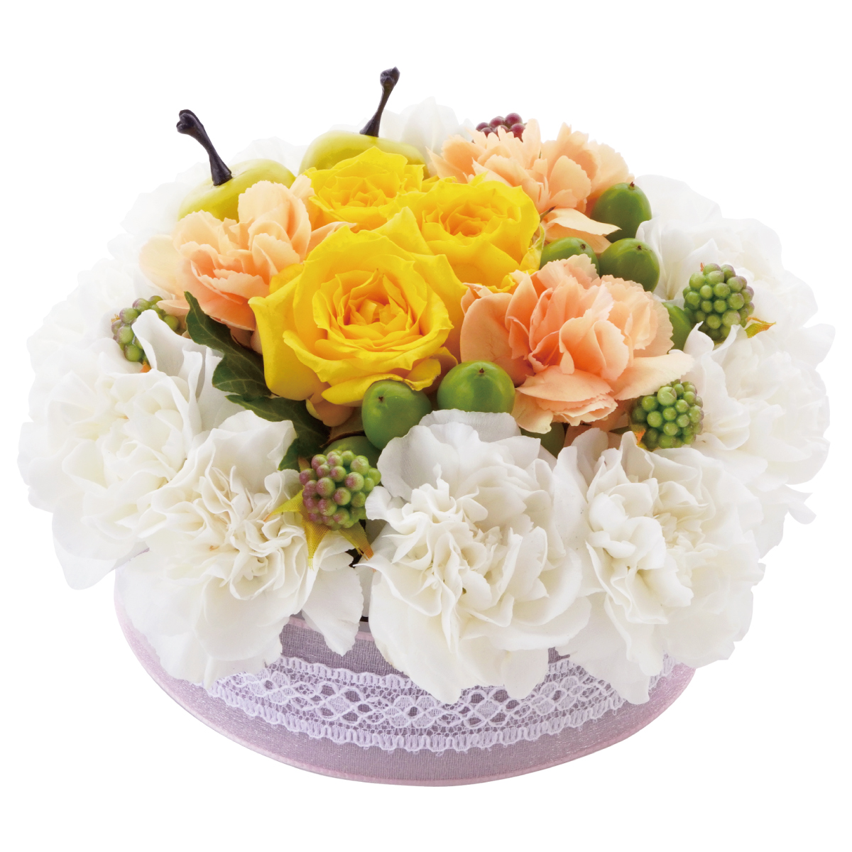 誕生日 花 プレゼント フラワーケーキ 季節の花 ガトーフルール 生花 