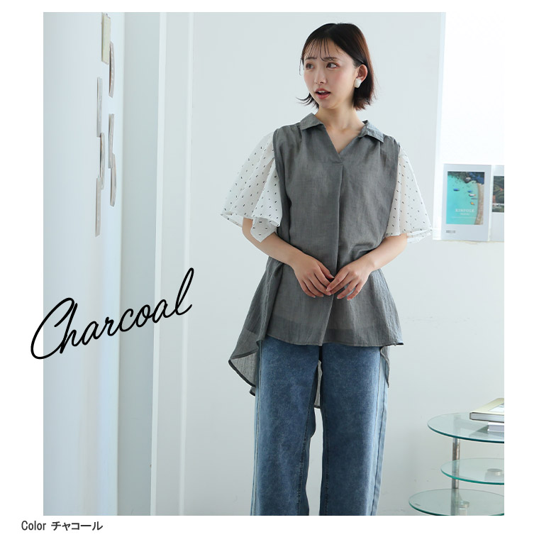 春夏物　WOORI オシャレ上品なデザイン　チュニック　LL〜3L 春夏物 WOORI オシャレ上品なデザイン チュニック LL〜3L