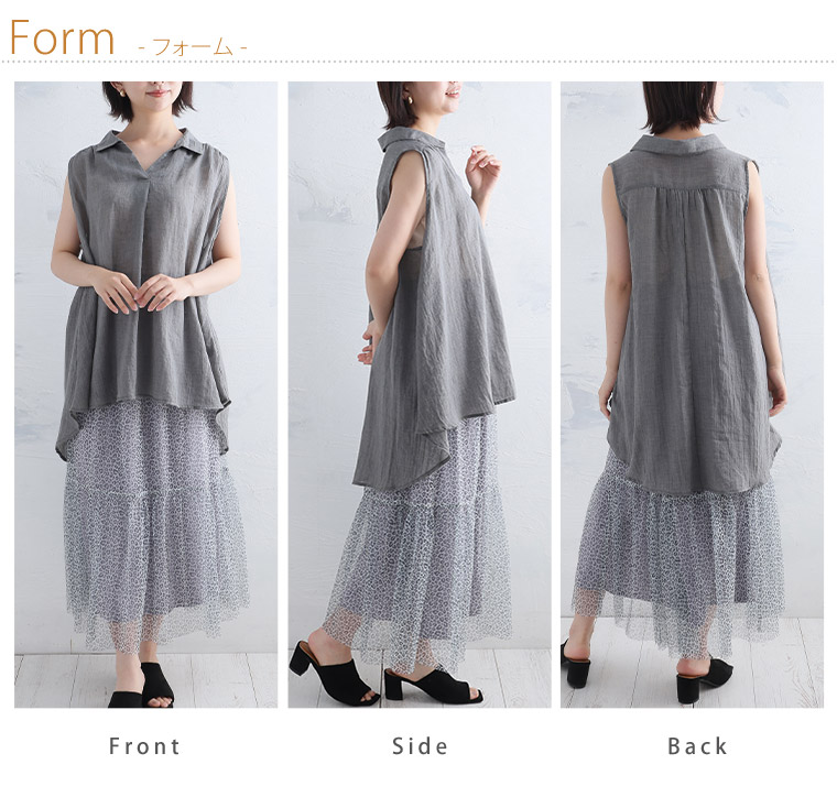 春夏物　WOORI オシャレ上品なデザイン　チュニック　LL〜3L 春夏物 WOORI オシャレ上品なデザイン チュニック LL〜3L 春夏物