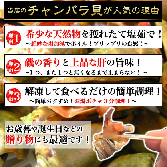 天然チャンバラ貝が人気の理由