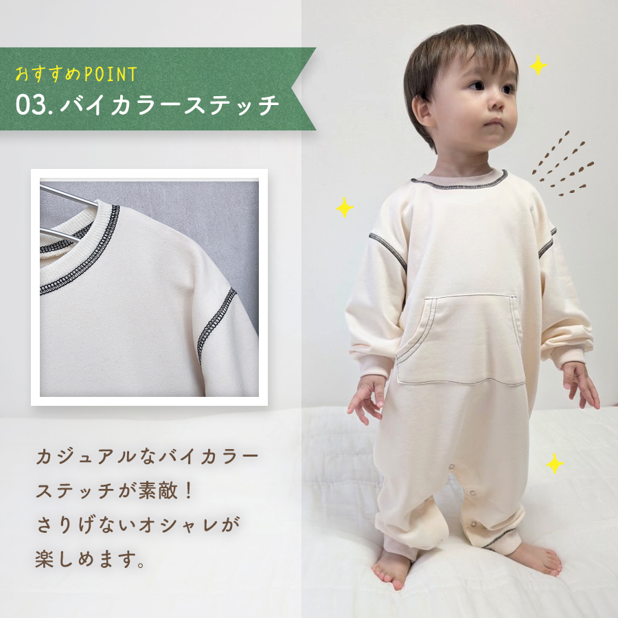 ロンパース 男の子 女の子 ベビー 長袖 冬 66 70 80 90 子供服