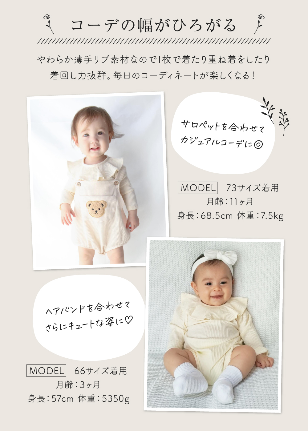 ベビー ロンパース 長袖 男の子 女の子 60 70 80 90 新生児 赤ちゃん 