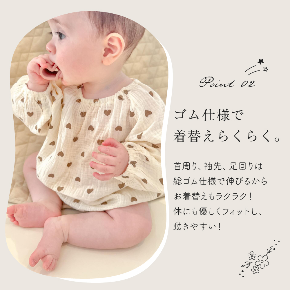 ベビー ロンパース 長袖 コットン100 新生児 赤ちゃん ベビー服 ベビー ロンパース 長袖 コットン100 新生児 赤ちゃん ベビー服