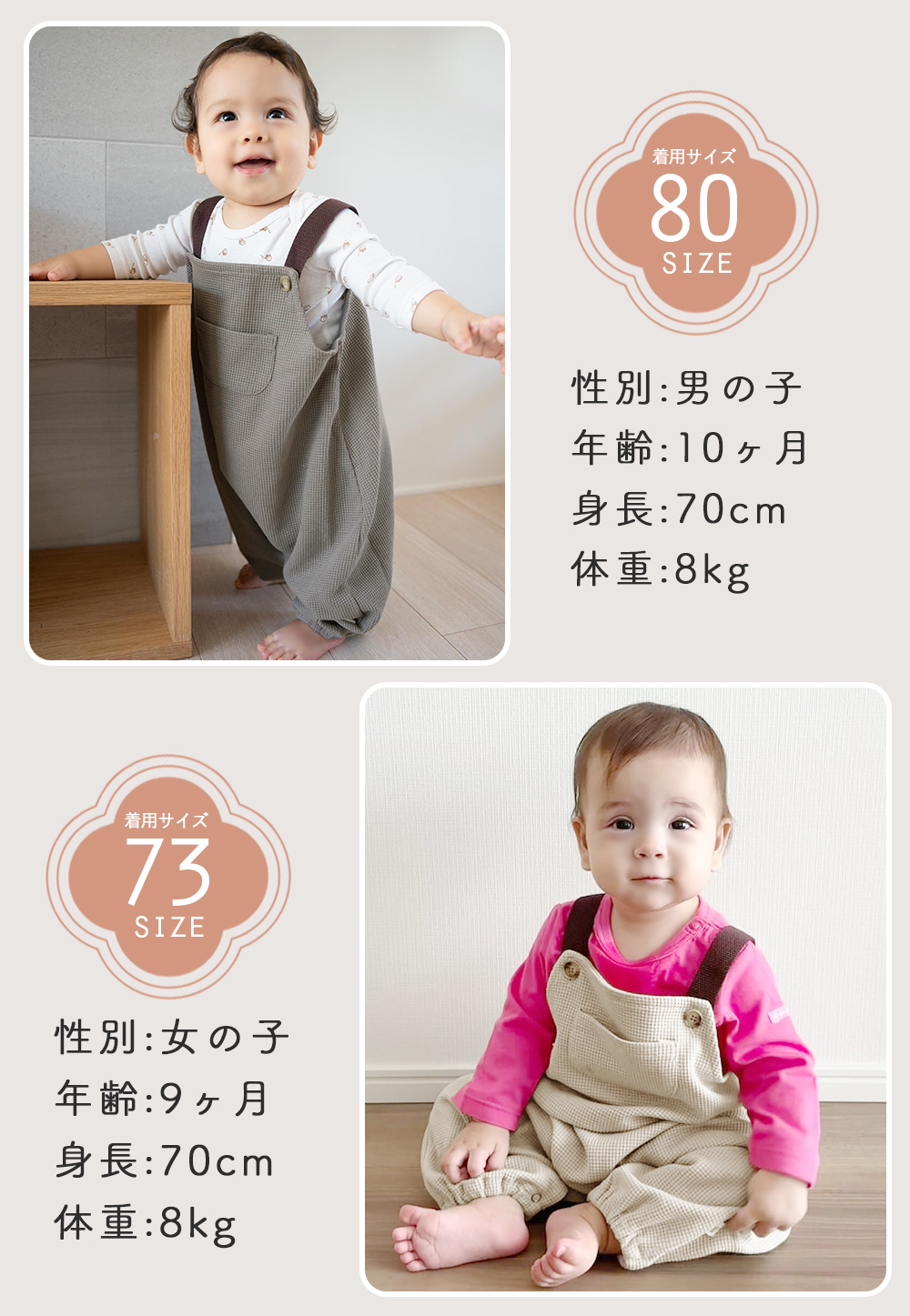 son and daughter ワッフルサロペット 即納】BORIS WAFFLE OVERALLS / son and daughter | LouLou