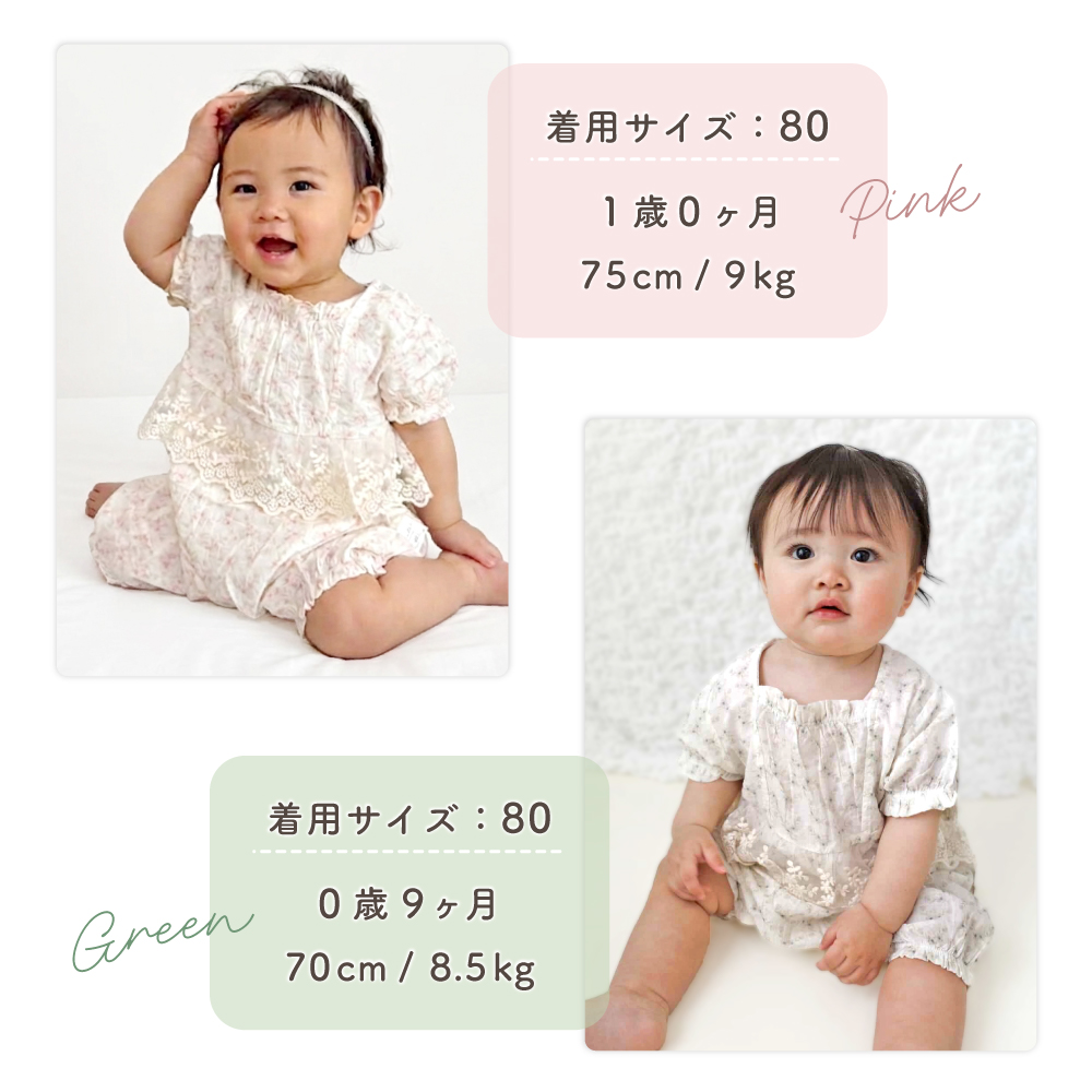 ロンパース 半袖 夏 女の子 ベビー服 ベビー 新生児 赤ちゃん 春 綿
