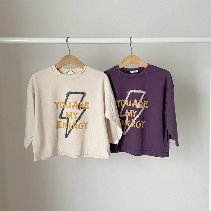 長袖Tシャツ キッズ 長袖 Tシャツ 韓国子供服 プリント 手描き ロゴ