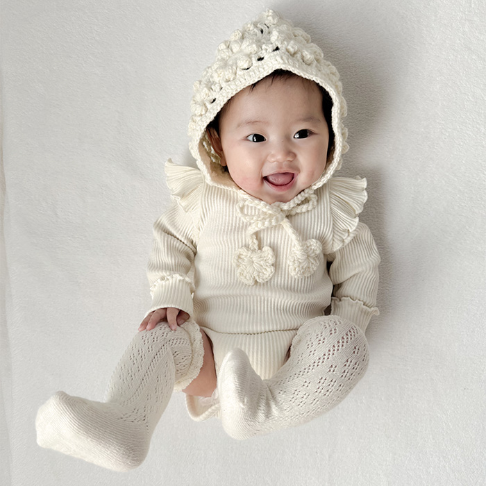 apolina 花柄刺繍 ニット帽 2歳以上　ボンネット 673706733e114.jpg