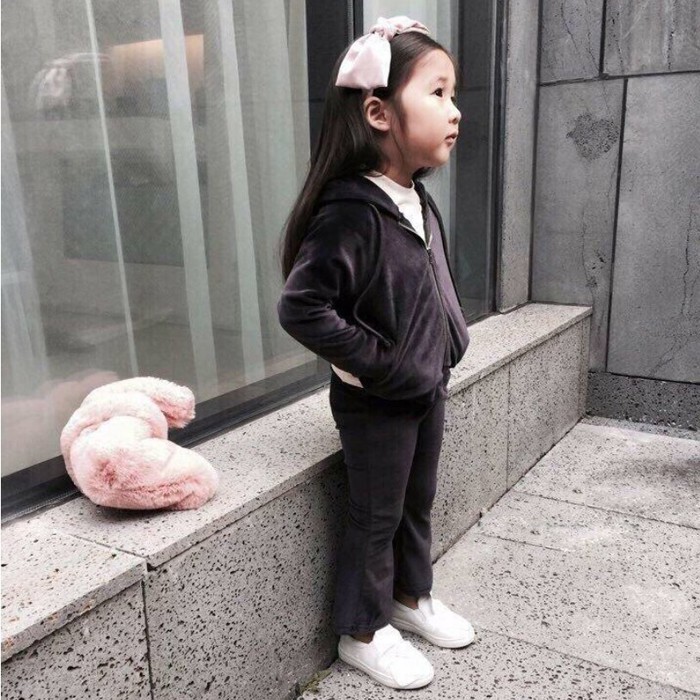 ベロア上下 ジャージ 秋 キッズ kids 韓国子供服 女の子 男の子