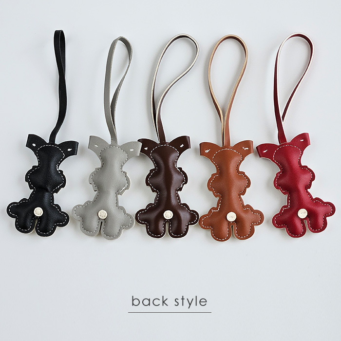 バッグチャーム 犬 チャーム 送料無料 シュナウザー プードル 合皮