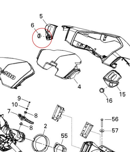 Sea-Doo 【ネコポス発送可】sea-doo KNOB-SWITCH RED 277001802