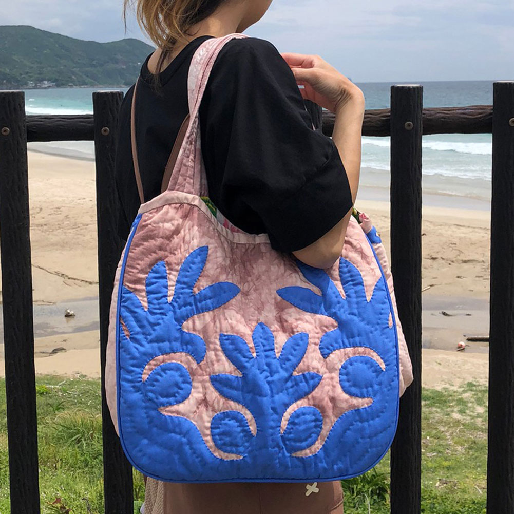 ハワイアンキルト ハンドバッグ タイダイ ブルーパンの木柄/ Hawaiian quilt レディースバッグ : 18ss-hk-bag2 :  白浜マリーナ Yahoo!店 - 通販 - Yahoo!ショッピング