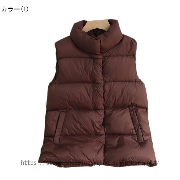 秋 冬 軽量 登山 ダウンベスト レディース 細身 ショート丈 ベスト 女性 大きいサイズ スタンドカラー 黒 おしゃれ ウルトラライト インナーダウン