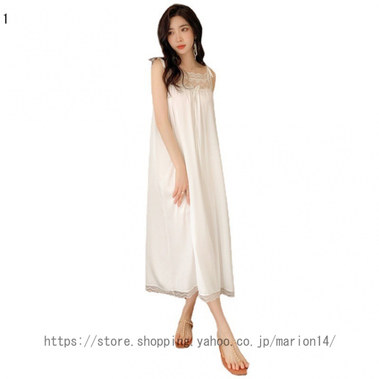 レースがキュート ワンピース ドレス レディース 汗 涼しい パジャマ かわいい レディース 夏用 ルームウェア セクシーパジャマ プリンセス 肌に優しい |  | 01