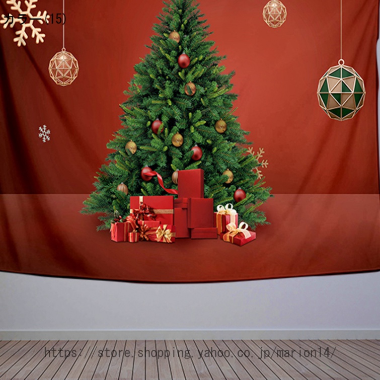クリスマス飾り タペストリー クリスマスツリー 暖炉 雪ダルマ おしゃれ壁掛け 装飾布 欧米風 インテリア デコレーション 多機能 パーティー リビング 窓 お店｜marion14｜16