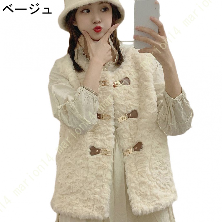 ボアベスト フリースベスト ベスト レディース ファション 大きいサイズ モコモコ 厚手 前開き アウター トップス 裹起毛 ノースリーブ 秋冬物 防寒 |  | 01