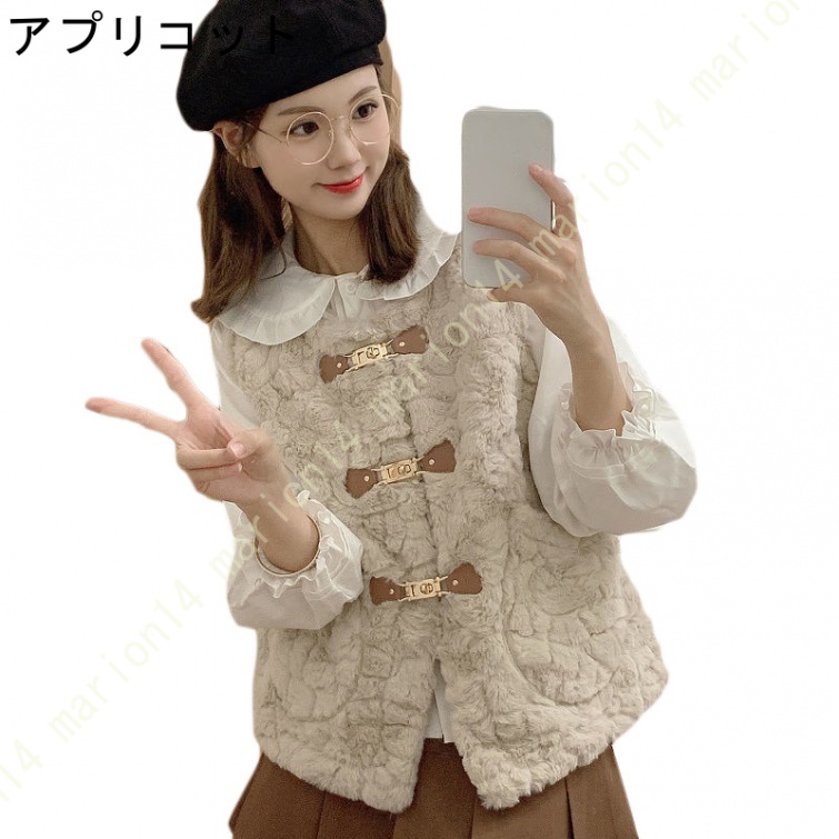 ボアベスト フリースベスト ベスト レディース ファション 大きいサイズ モコモコ 厚手 前開き アウター トップス 裹起毛 ノースリーブ 秋冬物 防寒 |  | 02