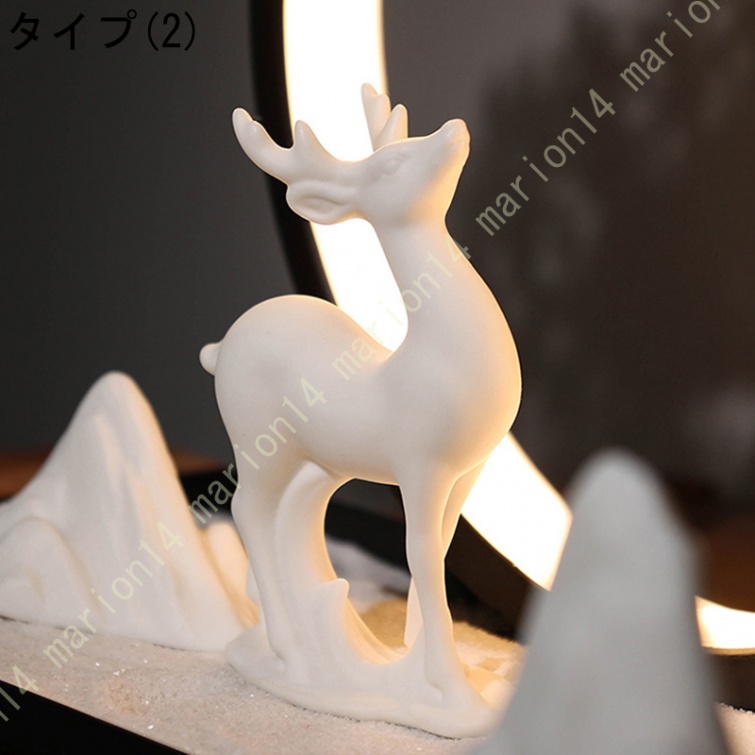 置物 鹿の置物 北欧 陶器 オーナメント鹿 恋人 彫刻 オブジェ 小像 彫刻 立像 ホームリビングルーム 寝室の装飾 インテリア 置き物 飾り 誕生日 プレゼント｜marion14｜03
