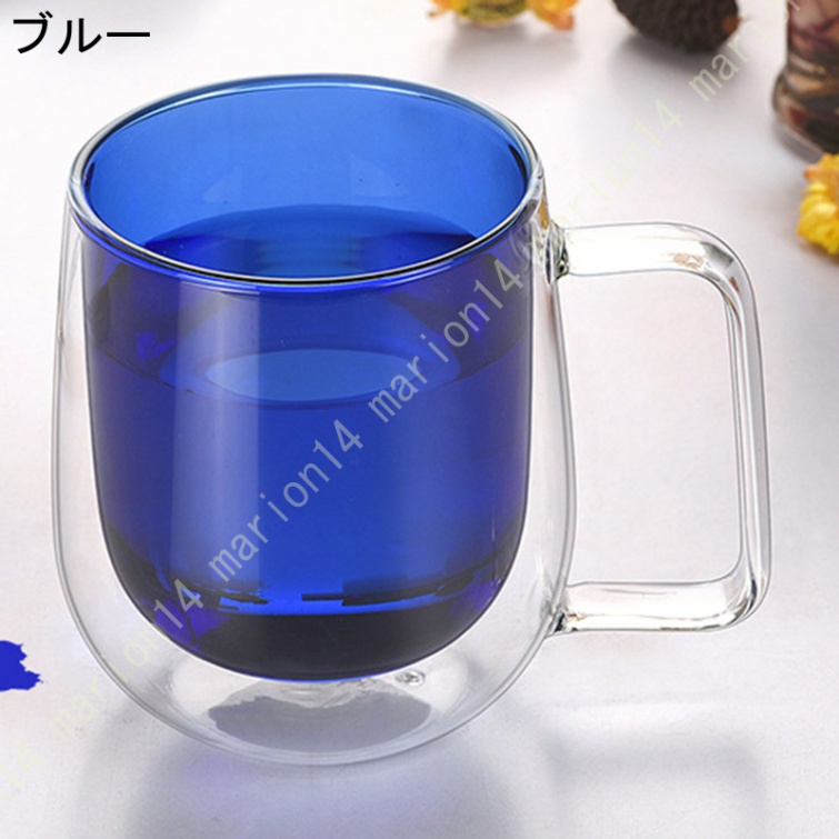 マグカップ ガラス コーヒーカップ 二重ガラスカップ ステンドグラス 耐熱 2層手吹き製作 マグ グラス かわいい 可愛い レトロ カラーグラス コップ カップ |  | 03