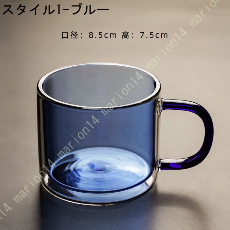 マグカップ ガラス コーヒーカップ 二重ガラスカップ ステンドグラス 耐熱 2層手吹き製作 マグ グラス かわいい 可愛い レトロ カラーグラス コップ カップ |  | 06