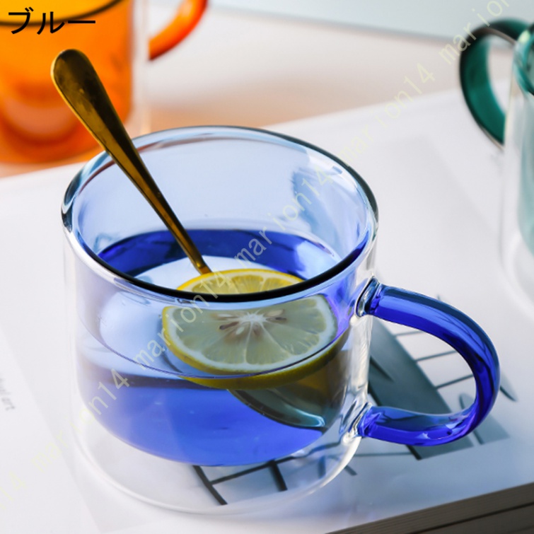 マグカップ ガラス コーヒーカップ 二重ガラスカップ ステンドグラス 耐熱 2層手吹き製作 マグ グラス かわいい 可愛い レトロ カラーグラス コップ カップ |  | 02