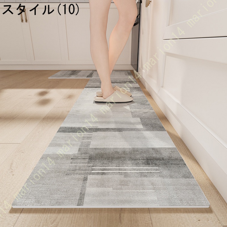 キッチンマット 120cm/160cm/180cm 床保護マット キッチンマット 拭ける 台所マット 滑らない カーペット 北欧 ロングキッチンマット 撥水 pvcマット 拭ける｜marion14｜11