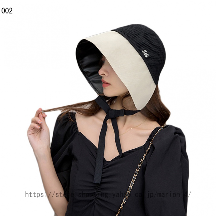 YPBLNES UVカット 帽子 レディース つば広 冷感 日焼け防止 小顔効果 リボン 風で飛ばな...