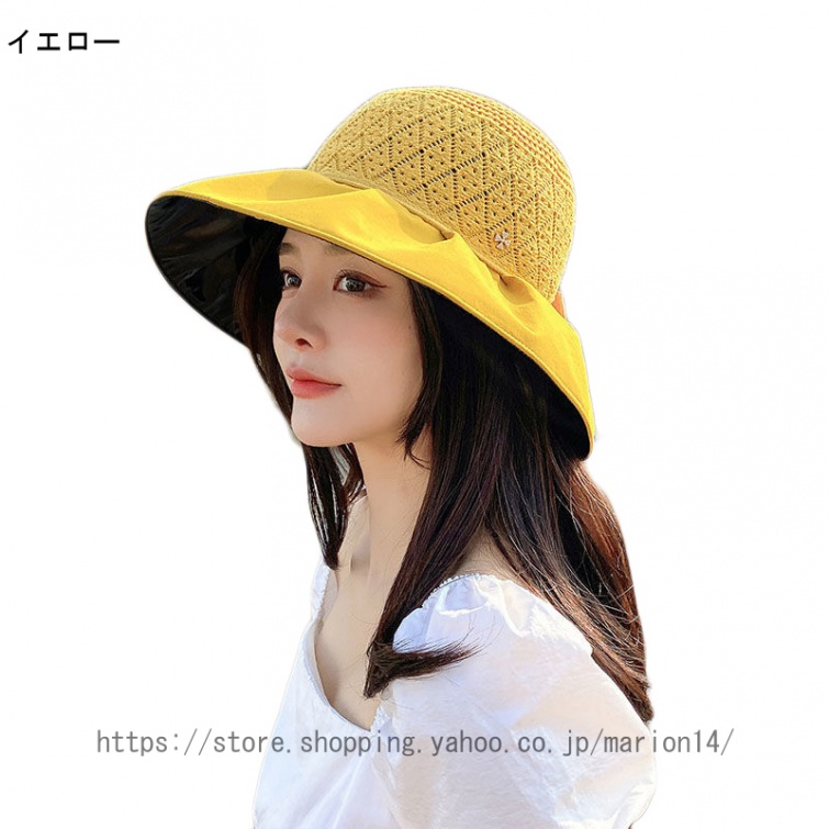 YPBLNES 帽子 レディース 大きいサイズ 完全遮光 遮光100％ UVカット コーティング加工...