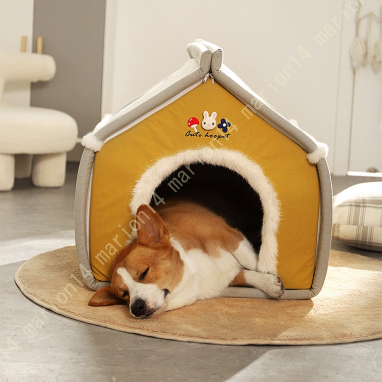 ペットハウス 犬 ベッド ドーム型猫 ハウス 洗える室内用 多用 暖かいクッション 2way ペット用 寝床 アイスクリーム 洗える 滑り止め ドーム型 犬小屋 冷暖房｜marion14｜02