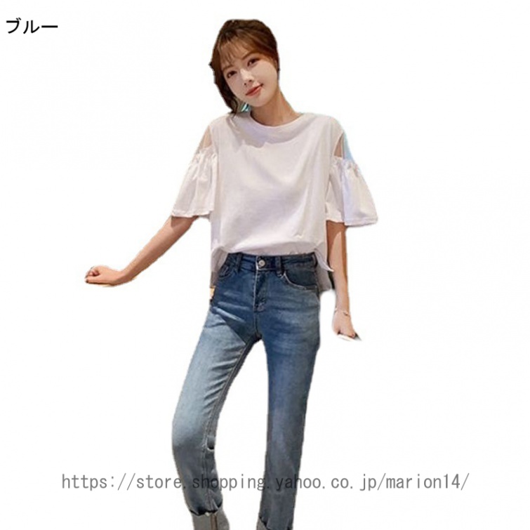 [AYBTO]レディース シャツ ブラウス 大きいサイズ フレア ゆったり シフォン オフィス Vネック フレアスリーブ きれいめフラワープリント Vネック |  | 03
