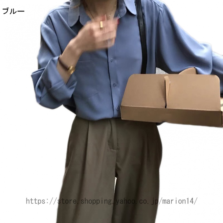 タック トップス ブラウス レディース 白 大きいサイズ 長袖 フォーマル vネック シフォン パフスリーブ 落ち感 シャツ 無地 シンプル フォーマル おしゃれ |  | 01