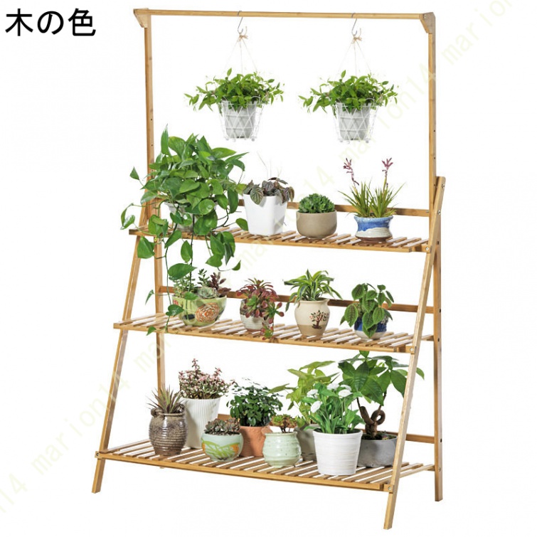 フラワースタンド ガーデンラック 室内 屋外 園芸ラック フラワーラック 木製スタンド 花棚 植物棚 盆栽棚 多肉植物棚 多機能収納ラック 花台 鉢置きス |  | 01