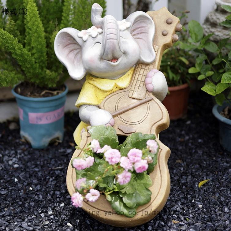 オブジェ 大きい 置物 アニマル ぞう 動物 オーナメント 癒しグッズ 可愛い オブジェ 花壇の置物 庭に置く おしゃれ 屋外装飾 オーナメント 【ランプラブラドールママ】