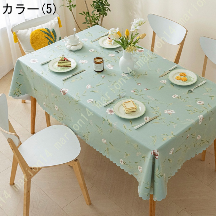 Amazon｜テーブルクロス レース 長方形 撥水加工 防水防油 花柄
