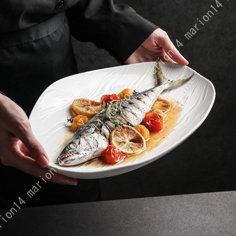 Amazon.co.jp: プレート セラミック餃子皿 酢食器付き シンプル