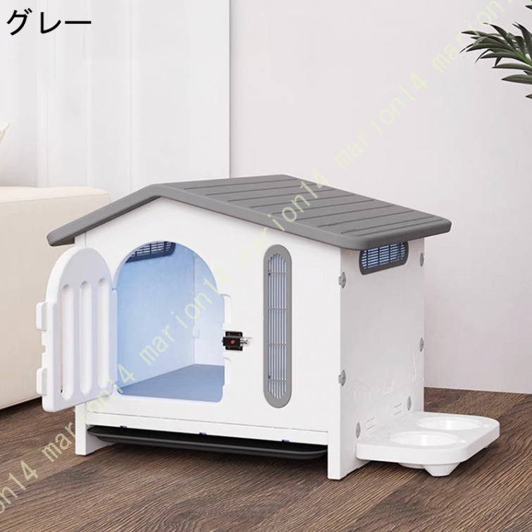 猫用ハウス 屋外 防水 外猫ハウス ペットハウス 猫ハウス プラスチック 組立簡単 キャットハウス おしゃれ 子犬 小型犬 猫用 犬小屋 外猫ハウス 耐重 通気性｜marion14｜02