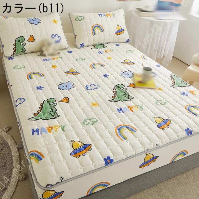 パッド一体型ボックスシーツ シングル 敷きパッド ベッドパッド 単品売り セミダブル ダブル ボックスシーツ 丸洗いOK オールシーズン 布団カバー ズレない |  | 11