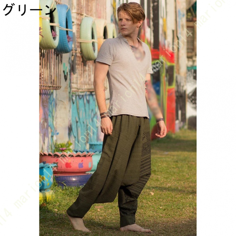 サルエルパンツ メンズ エスニック ファッション 夏 サルエル パンツ アジアン ボトムス 大きいサイズ ジョガーパンツ バルーンパンツ タイパンツ |  | 01