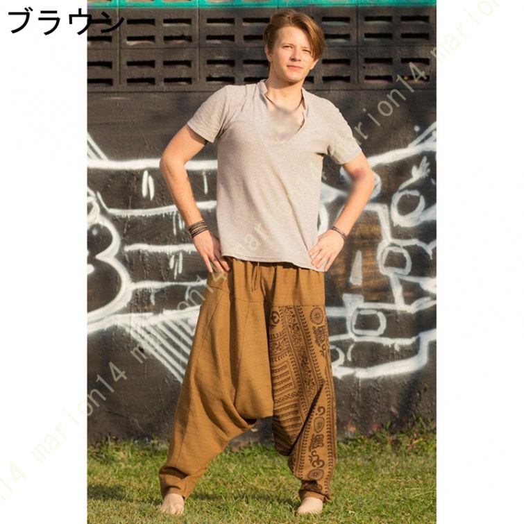 サルエルパンツ メンズ エスニック ファッション 夏 サルエル パンツ アジアン ボトムス 大きいサイズ ジョガーパンツ バルーンパンツ タイパンツ |  | 02