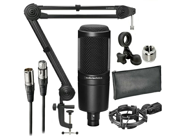 audio-technica AT2020 + AT8700J + AT8458a + XLR-XLR �P�[�u�� �Z�b�g �R���f���T�[�}�C�N