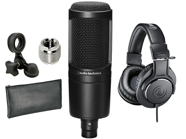 audio-technica AT2020 + ATH-M20X�@�R���f���T�[�}�C�N �w�b�h�z��