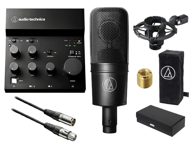 audio-technica AT4040 + AT-UMX3 + XLR-XLR �P�[�u�� �Z�b�g�@USB�I�[�f�B�I�~�L�T�[