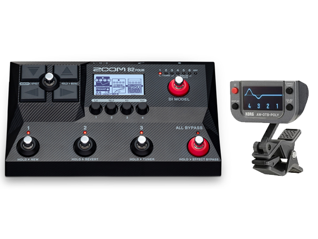 ズーム（zoom） ZOOM B2 FOUR + KORG AW-OTB-POLY セット ベース