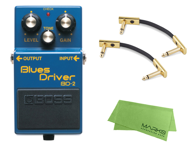 BOSS Blues Driver BD-2 + WARWICKパッチケーブル2本 セット［マークス・オリジナルクロス付］　コンパクトエフェクター［宅配便］