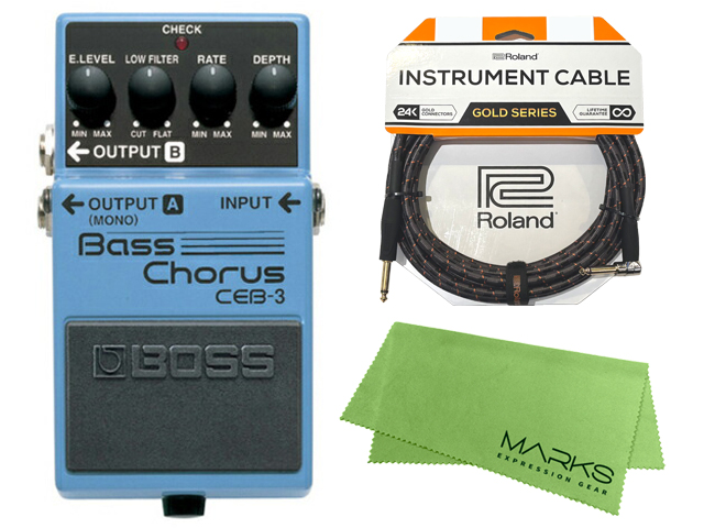 口コミ・レビュー評価が高いおすすめ人気商品の通販 BOSS（楽器、器材） ケーブル Roland + CEB-3 Chorus Bass BOSS ベース