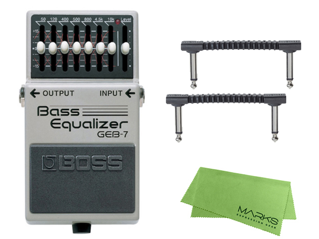 BOSS Bass Equalizer GEB-7 + WARWICKパッチケーブル2本 セット［マークス・オリジナルクロス付］　コンパクトエフェクター［宅配便］【区分A】｜marks-music