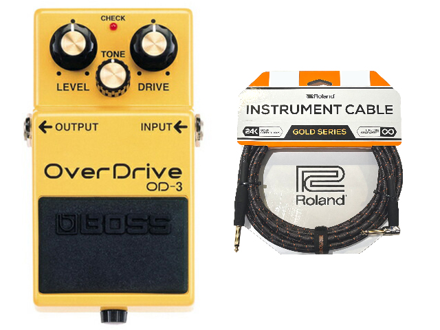 BOSS（ボス） BOSS OverDrive OD-3 + Roland ケーブル セット